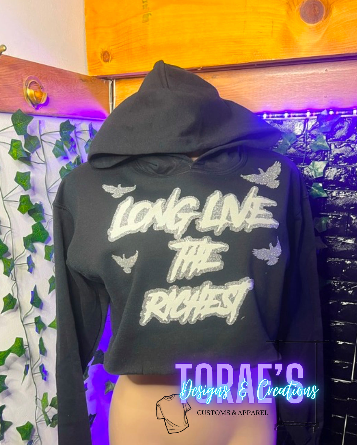 Ball in Heaven Cropped Hoodie