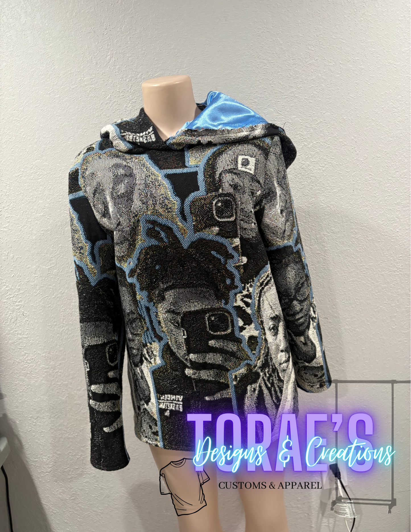 Adult Tapestry Woven Pull Over Hoodie