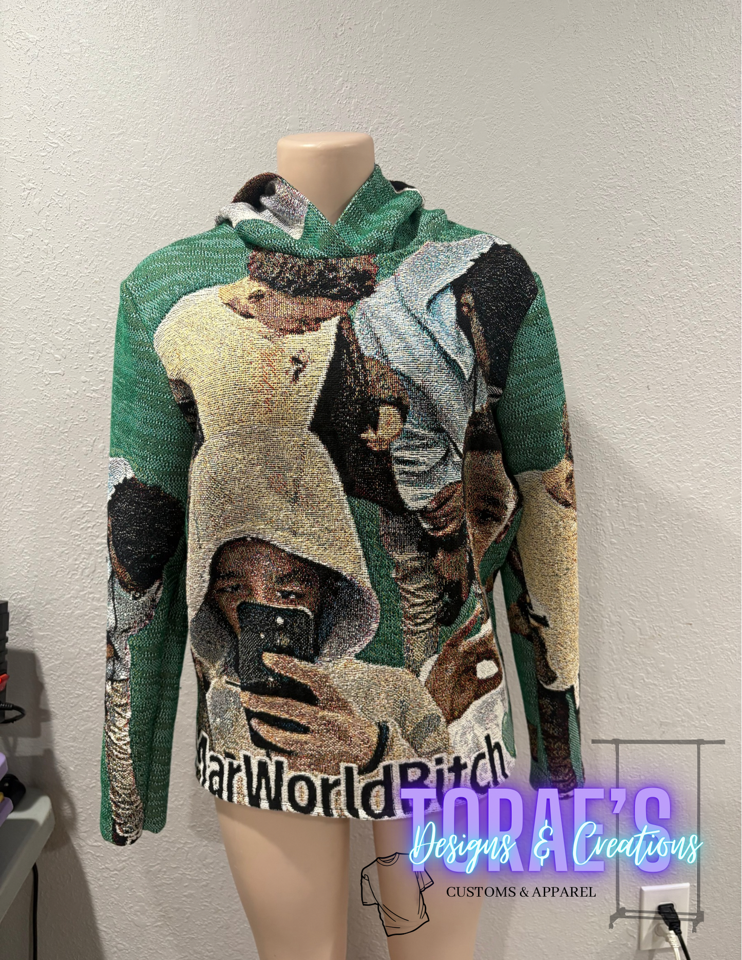 Adult Tapestry Woven Pull Over Hoodie