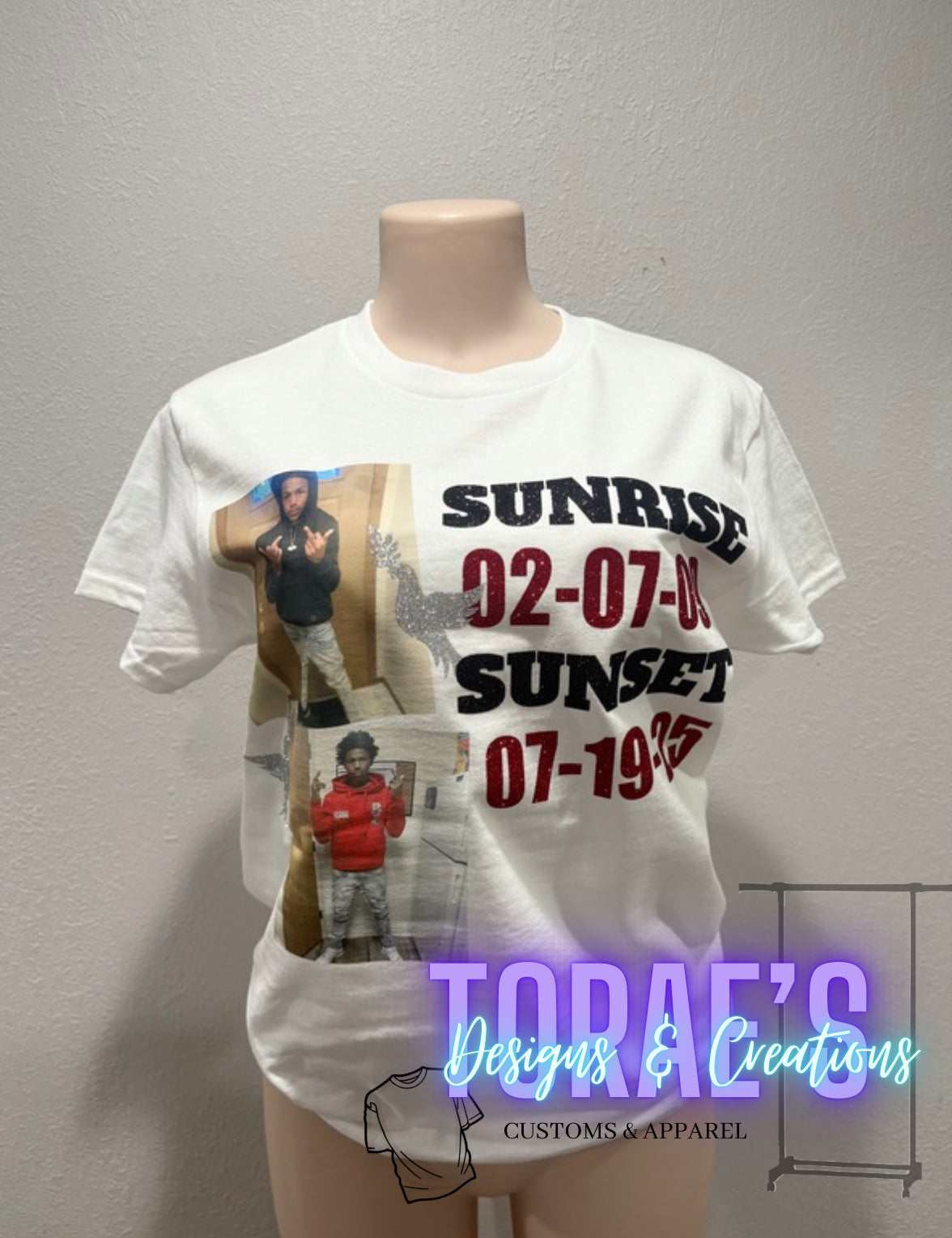 Glitter Face Sunrise T Shirt