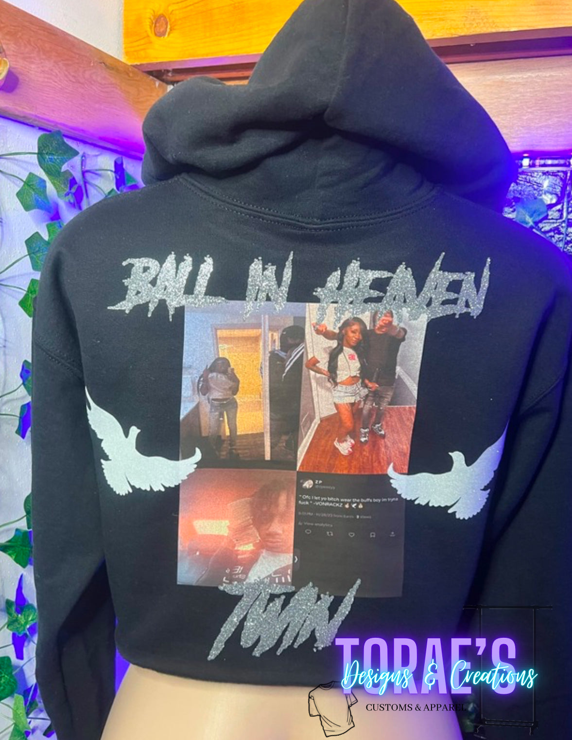 Ball in Heaven Cropped Hoodie