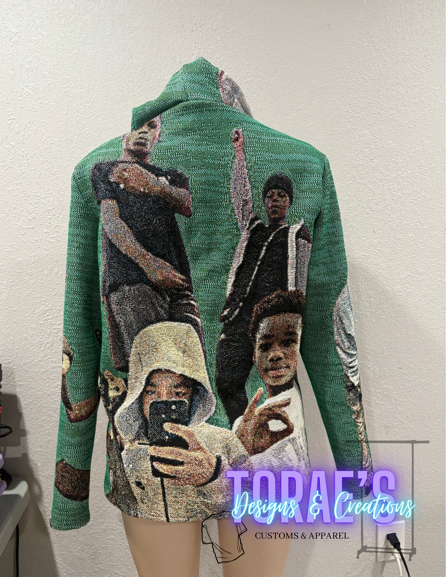 Adult Tapestry Woven Pull Over Hoodie